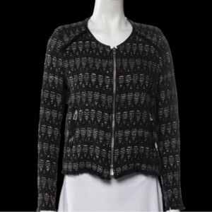 IRO Tweed Pattern Zip Up Jacket/Blazer - XS